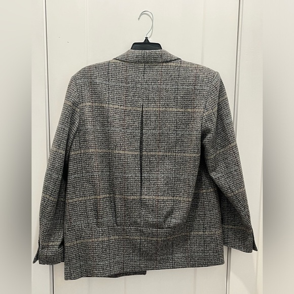 Women’s Vintage Wool Blazer Size 12 One Button Long Sleeves - Picture 2 of 9